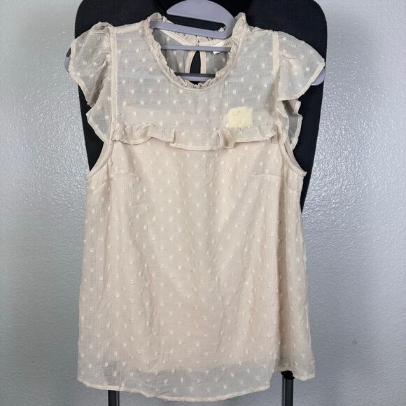 Monteau | Women Cream Ruffle Blouse - Picture 3 of 5